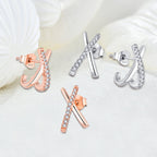 X Cross Earrings