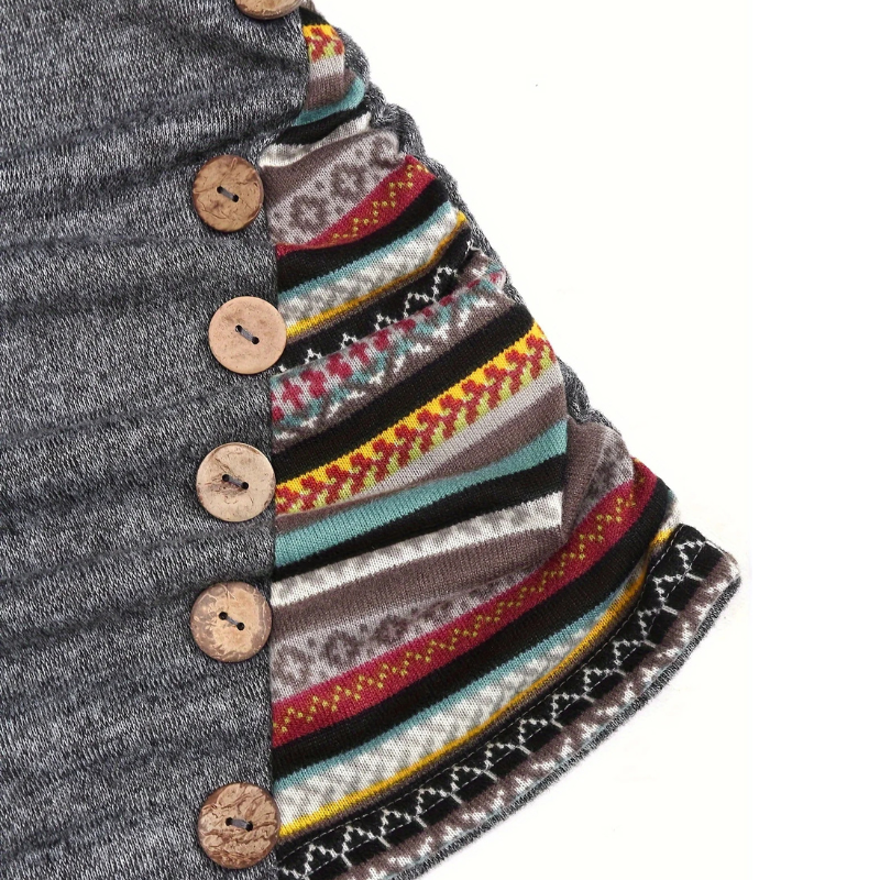 SIERRA Boho Patchwork Hoodie
