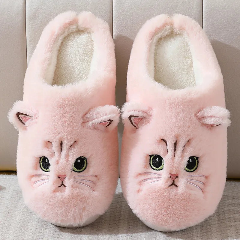 루나 - 고양이 플러시 슬리퍼