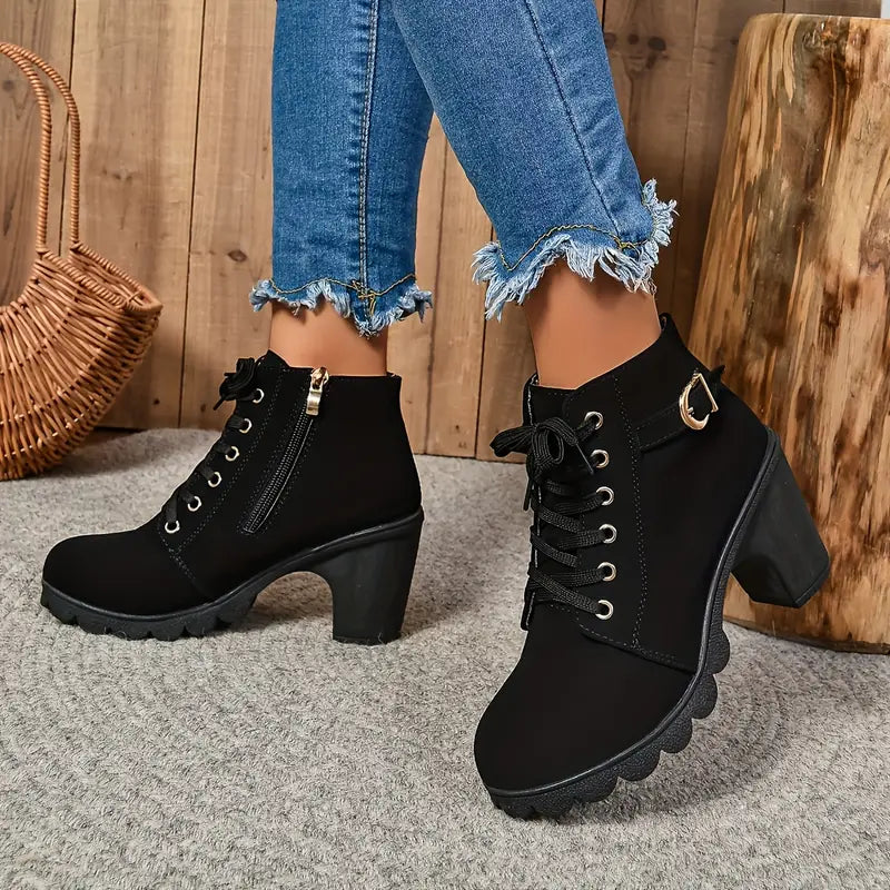 Liora Mid-Heel Ankle Boots